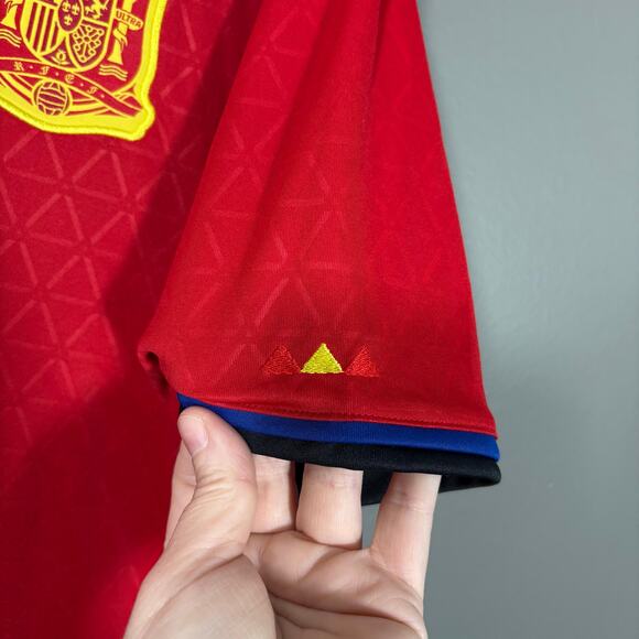 Adidas Spain 2016 National Team Red & Yellow Jersey - Size Large - Climacool - Picture 5 of 9